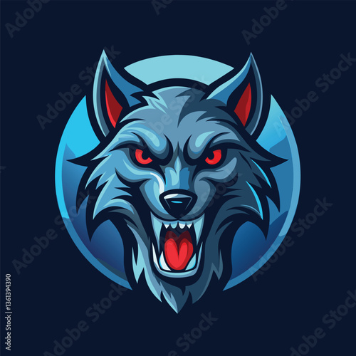Aggressive Wolf Esports Mascot