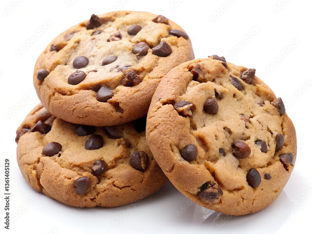 chocolate chip cookies isolated chocolate chip cookies isolated