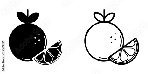 Orange icon on white background