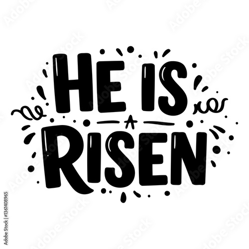 Easter quote, bold, decorative font