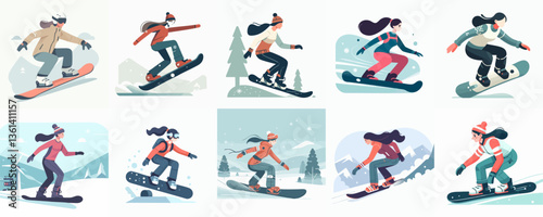 vector collection of an ice skater
