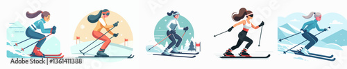 vector collection of an ice skater