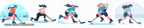 vector collection of a tennis athlete