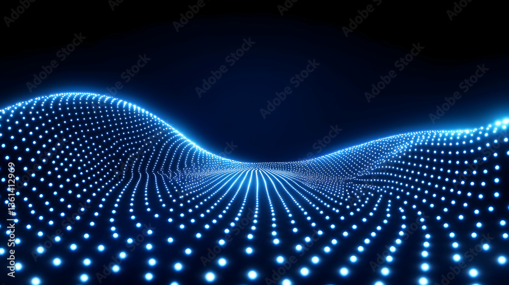 3D abstract dark blue background with dots pattern vector design, technology theme, dimensional dotted flow in perspective, big data, nanotechnology. 3D abstract dark blue background with dots pattern vector design, technology theme, dimensional dotted flow in perspective, big data, nanotechnology.