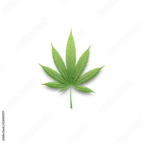 cannabis leaf isolated on white