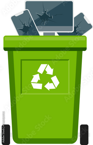 E Waste Trash Bin