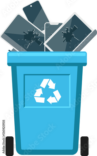 E Waste Trash Bin