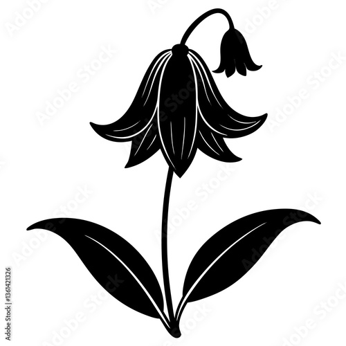 A detailed bluebell vector design, perfect for nature and floral-themed projects.