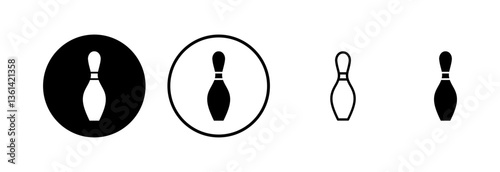 Bowling icon logo design. bowling ball and pin sign and symbol.