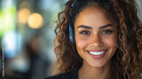 A customer service representative exceeding customer expectations. photo