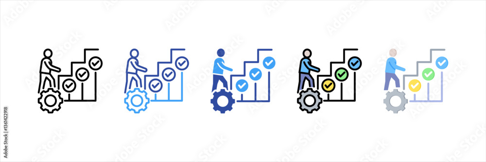 Career Multi Style Icon Set Career Multi Style Icon Set