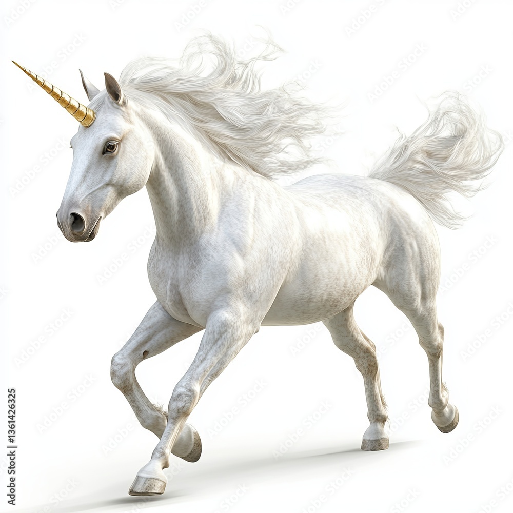 Fototapeta premium white horse isolated on white