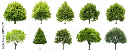 Variety of Lush Green Trees photo