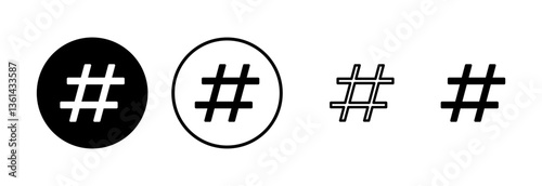 Hashtag icon logo design. hashtag sign and symbol