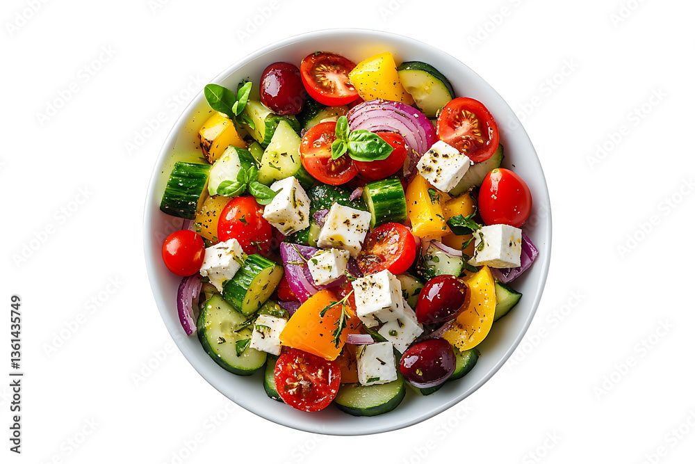 Greek salad isolated on transparent background. Greek salad isolated on transparent background.