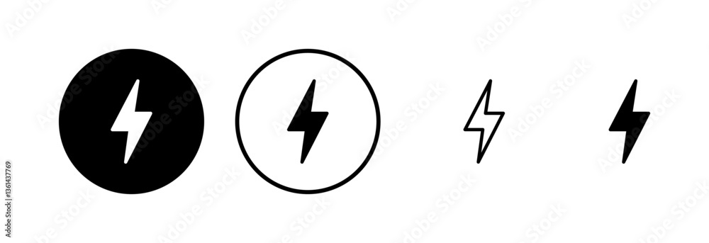 Lightning icon logo design. electric sign and symbol. power icon. energy sign Lightning icon logo design. electric sign and symbol. power icon. energy sign
