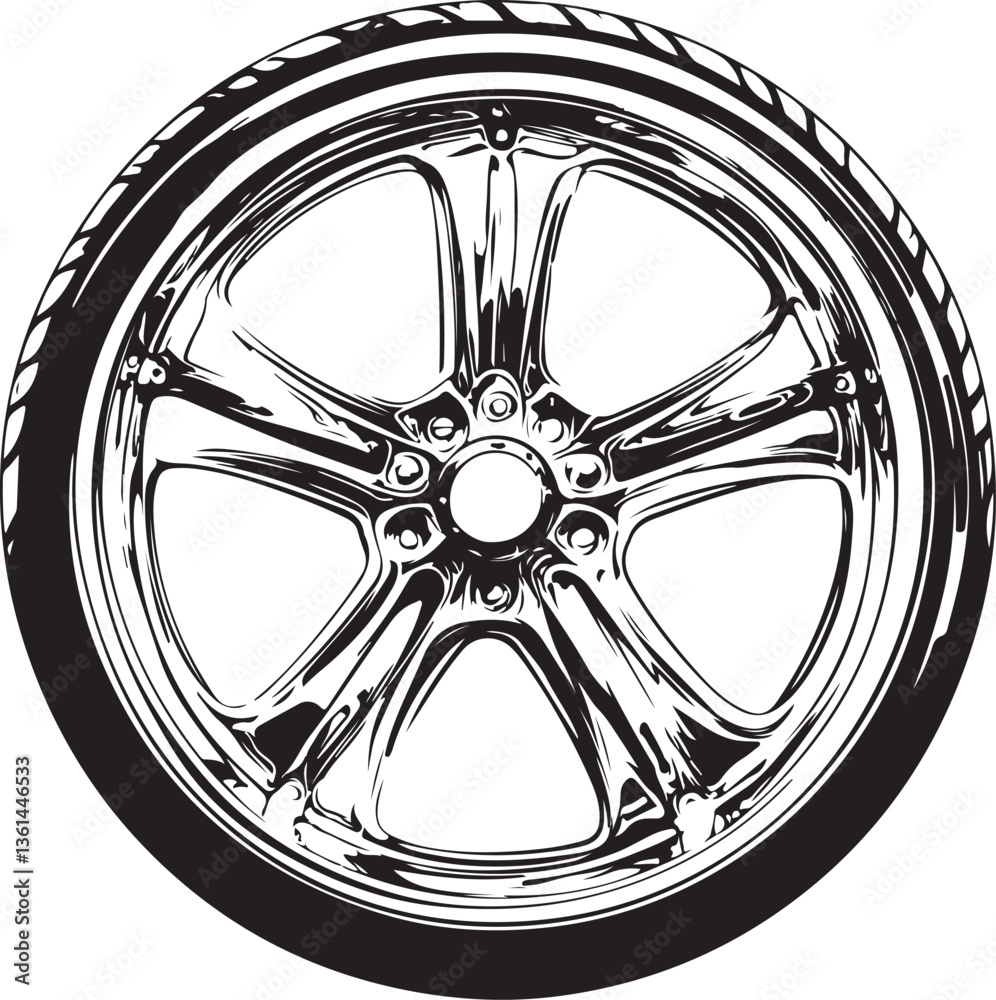 wheel of the car