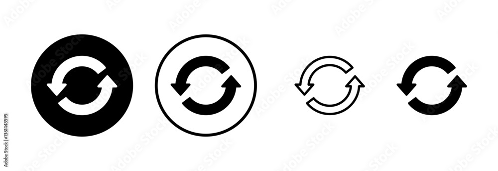 Refresh icon logo design. Reload sign and symbol. Update icon.