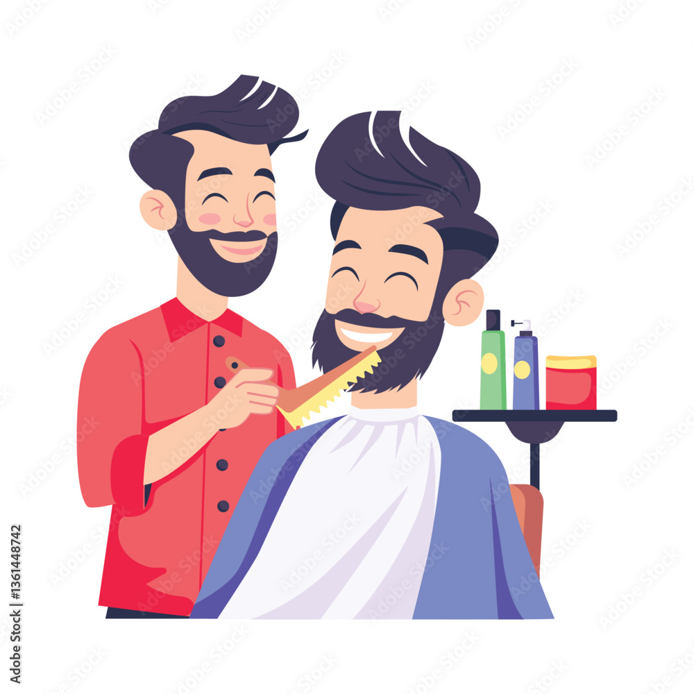 Beard Trim Vector Style illustration. Eps 10 File Beard Trim Vector Style illustration. Eps 10 File