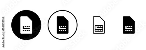 Sim card icon logo design. dual sim card sign and symbol