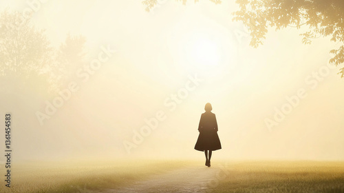 Solitary Stroll in the Mist...