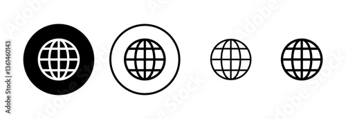 Web icon logo design. go to web sign and symbol. web click icon. Global search icon