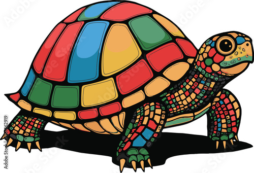 tortoise art design stock photos illustration