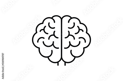 Human Brain icon vector on white background