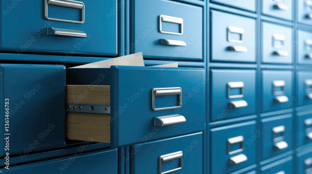 Metal File Drawers with Documents Metal File Drawers with Documents