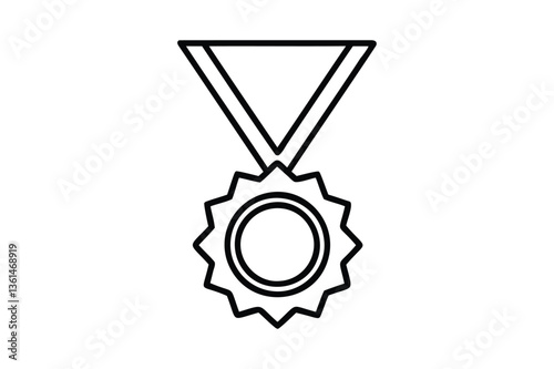 Medal icon vector