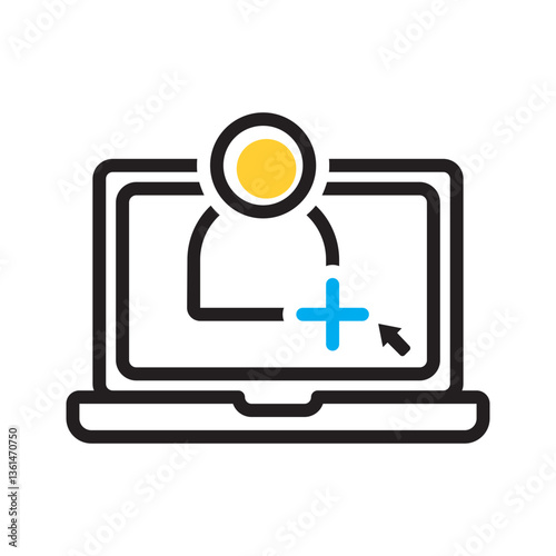 Vector multi color icon for Create account