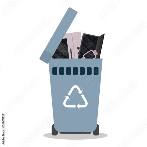 E Waste Trash Bin