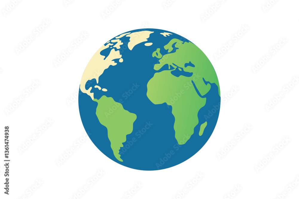 Planet Earth icon silhouette on white background Planet Earth icon silhouette on white background