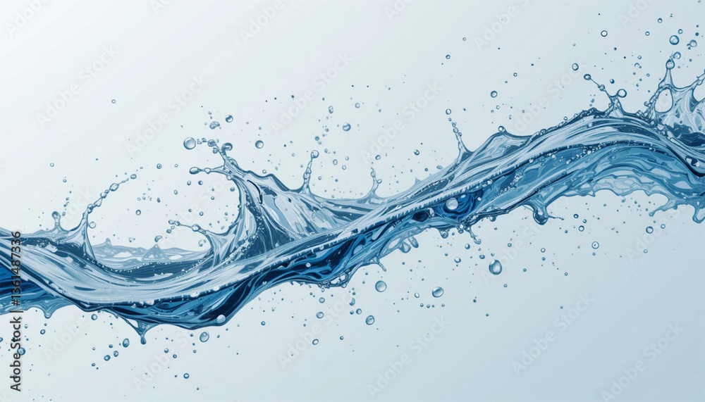 Obraz premium water splash isolated on white