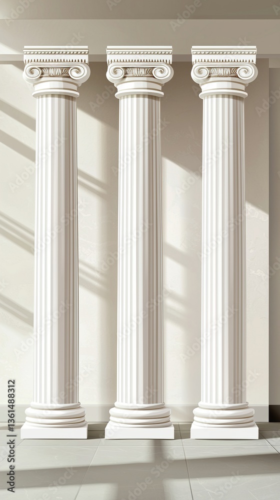 classic columns in white classic columns in white