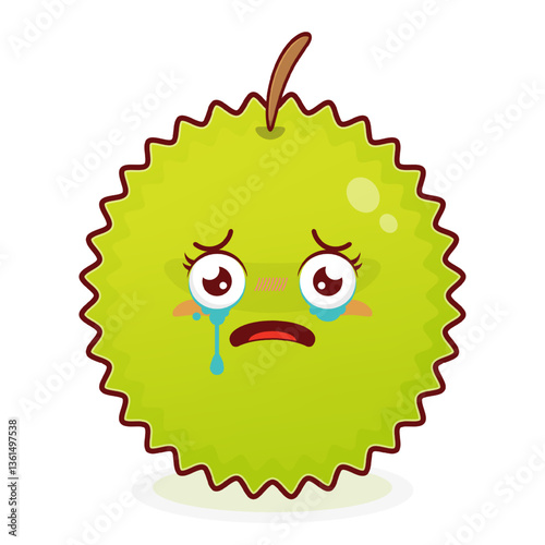 durian scared face cartoon cute