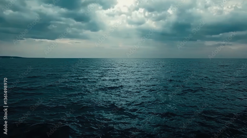 Obraz premium Vast Ocean with Deep Blue Waves