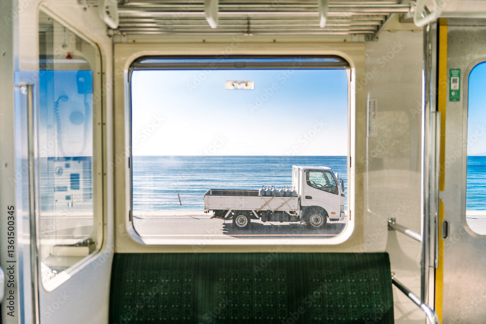 Kamakura Ocean View From Inside the Enoden Kamakura Ocean View From Inside the Enoden