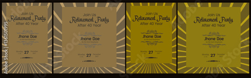 Retirement Flyer Design Template . Happy retirement party invitation flyer design.square banner, and a4 poster, Retirement flyer template. Happy retirement party flyer design.