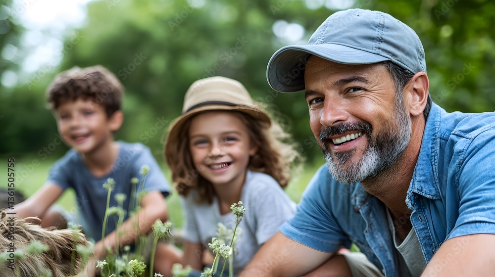 Happy Family Enjoying Nature Happy Family Enjoying Nature
