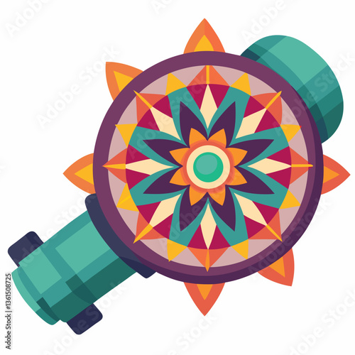 handheld kaleidoscope with shifting patterns