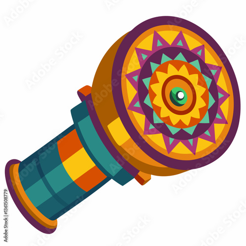 handheld kaleidoscope with shifting patterns
