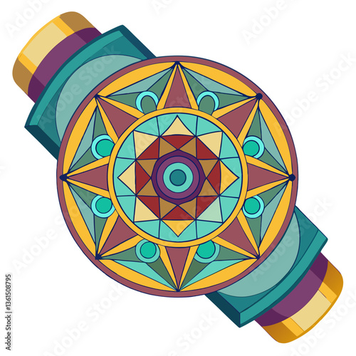 handheld kaleidoscope with shifting patterns