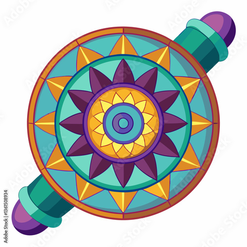 handheld kaleidoscope with shifting patterns