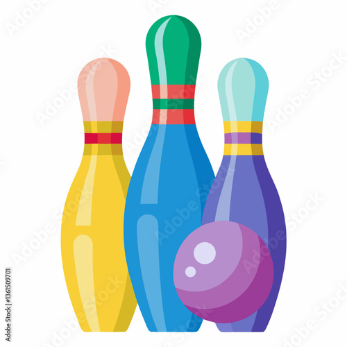 bowling ball and pins