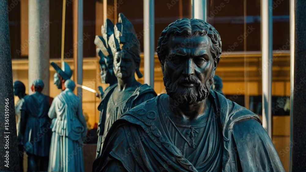 Obraz premium Discover the artistic techniques and historical contexts behind our museum’s statue collection
