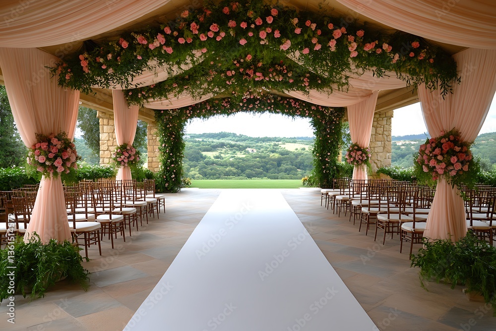 Fototapeta premium Elegant Outdoor Wedding Venue (1)