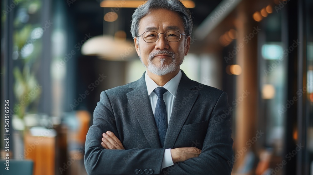 Naklejka premium A businessman who is respected by his colleagues.