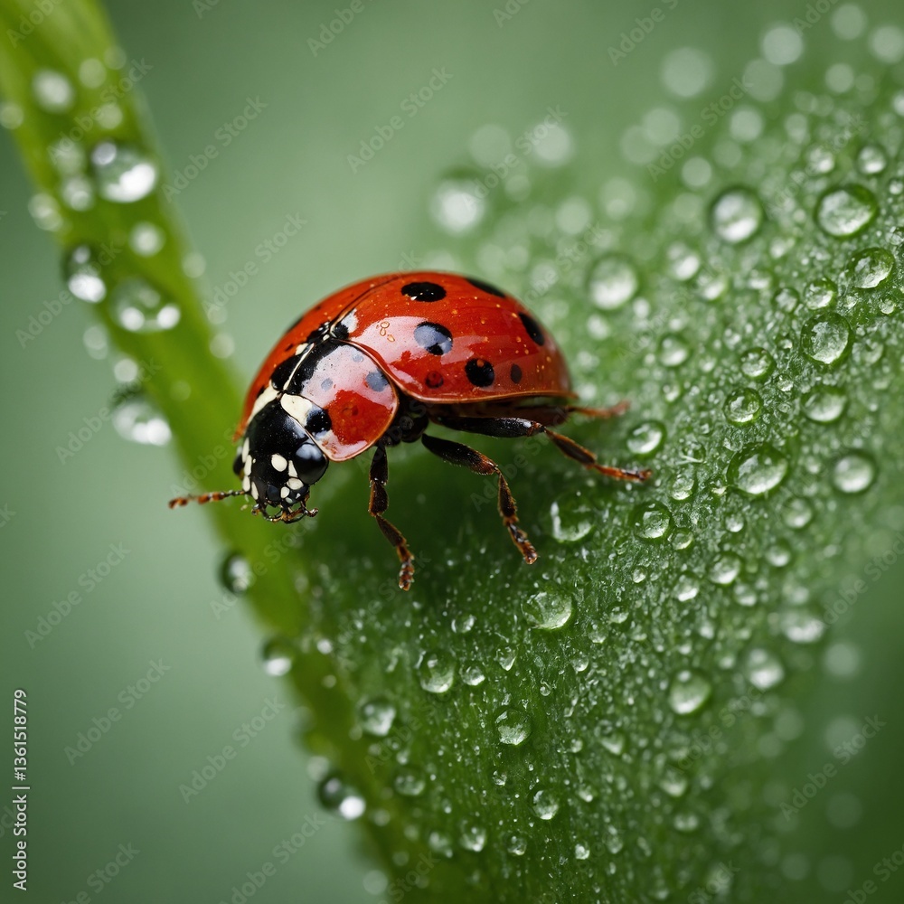 Obraz premium ladybug on leaf