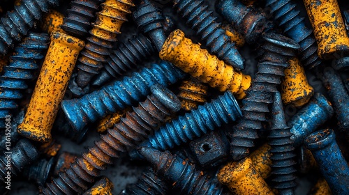 Rusty Screws, Abstract Texture photo